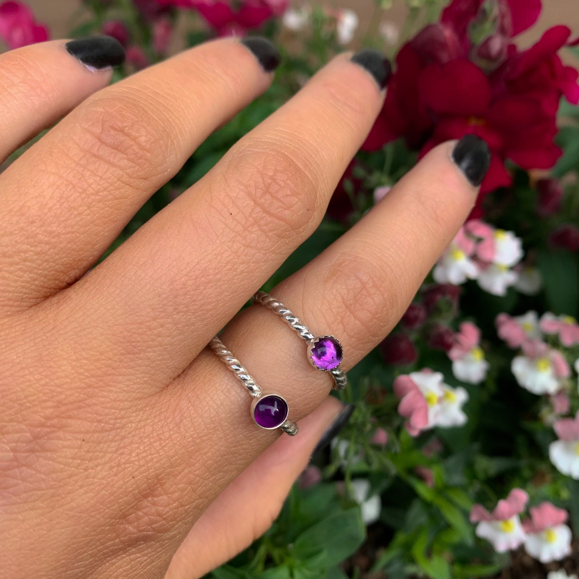 Amethyst Twist Ring - Made to Order 