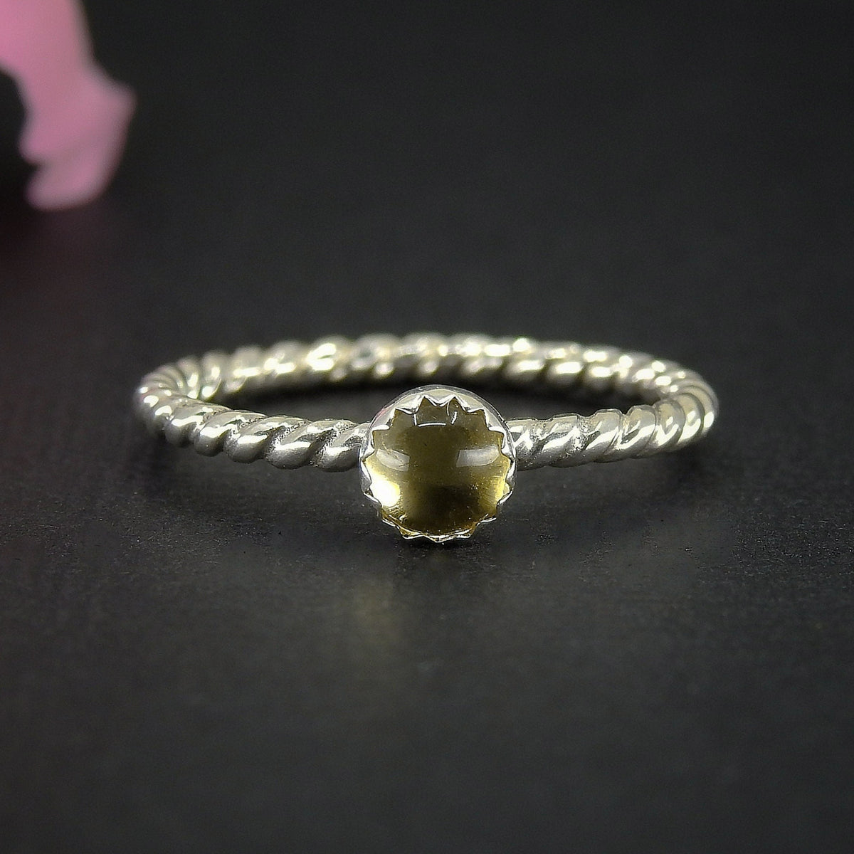 Citrine Twist Ring - Made to Order 