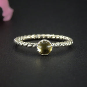 Citrine Twist Ring - Made to Order 