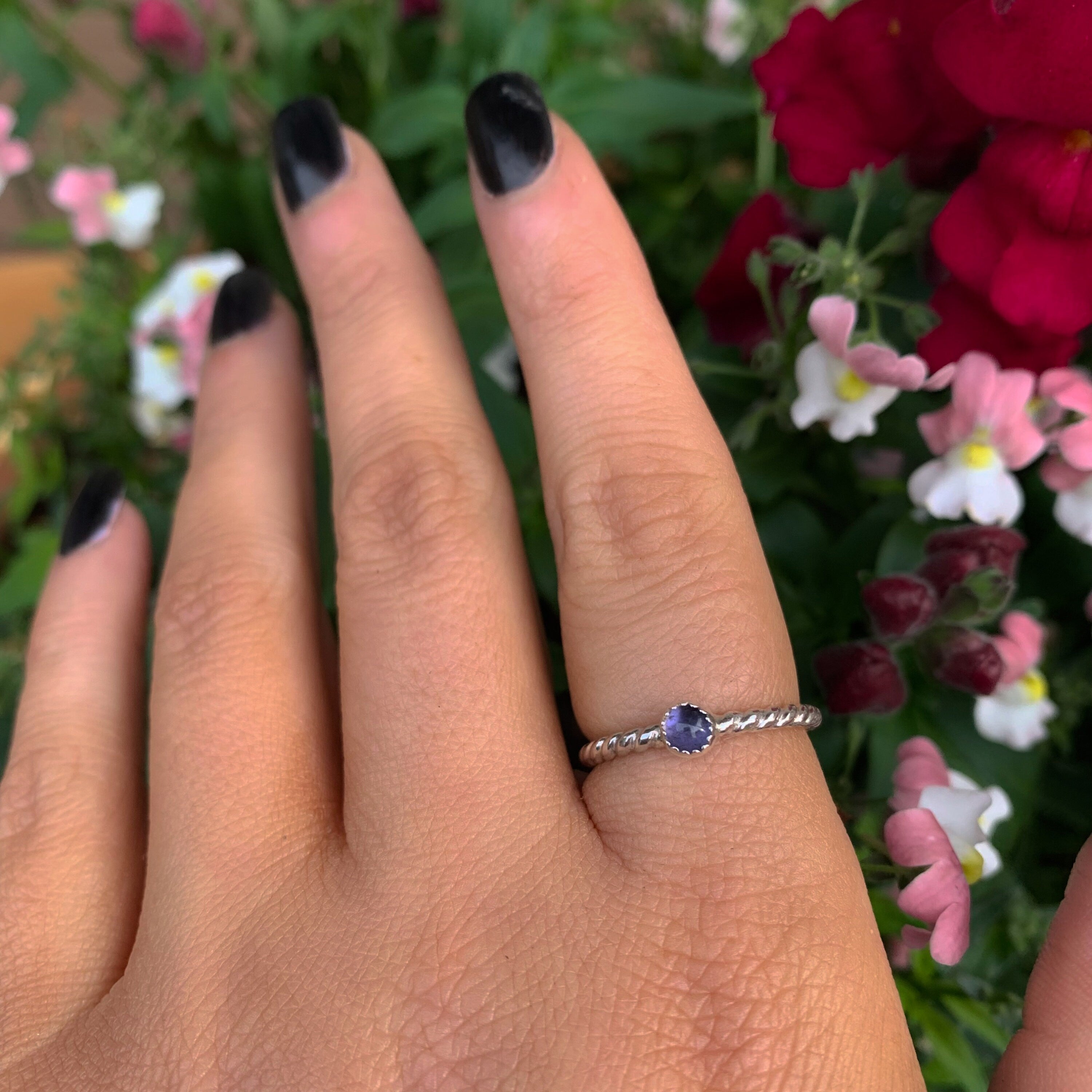 Iolite Twist Ring - Made to Order 