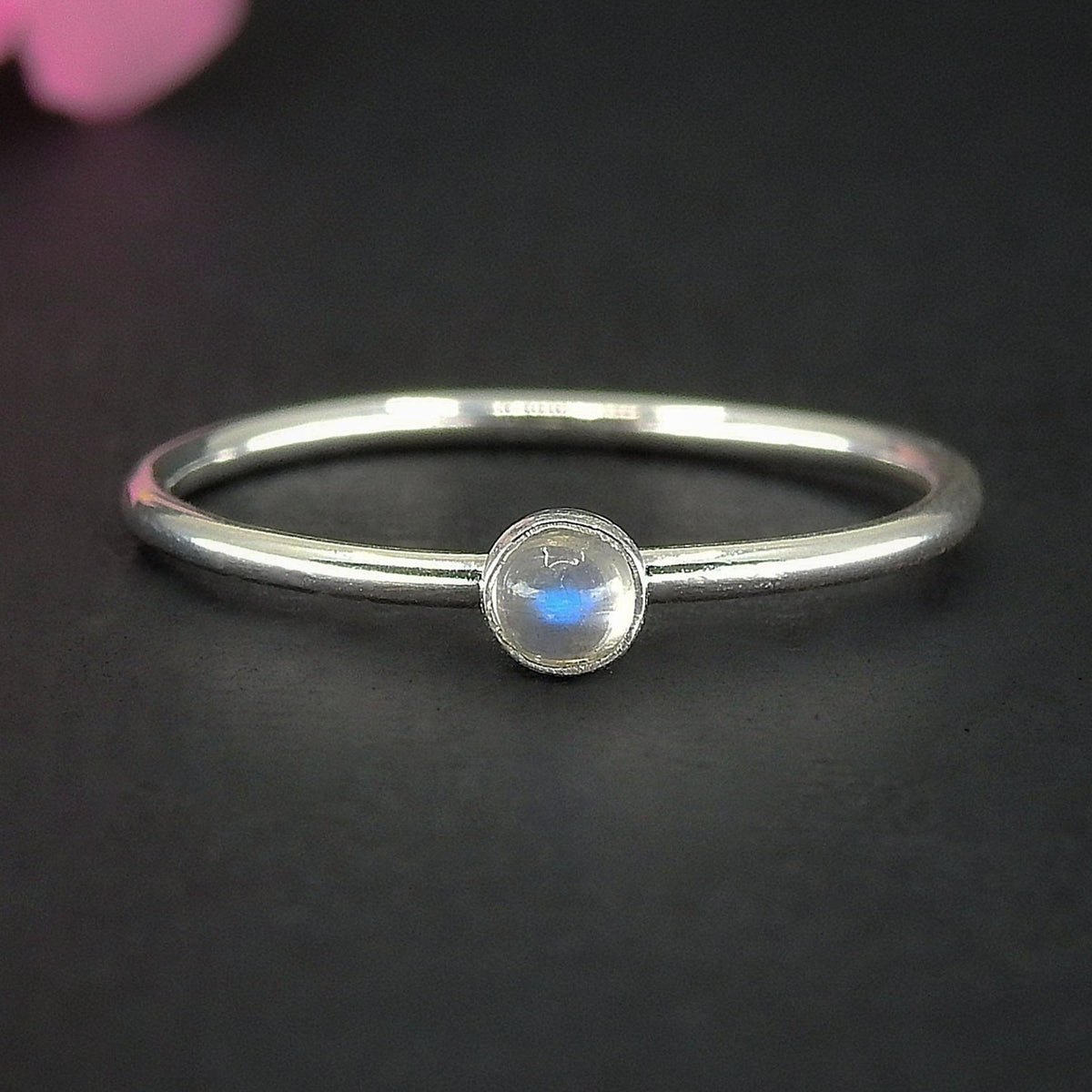 Dainty Moonstone Ring - Made to Order 