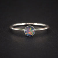Rainbow Australian Opal Ring - Made to Order 