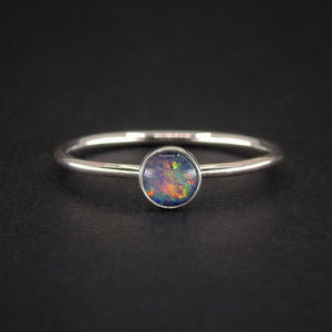 Rainbow Australian Opal Ring - Made to Order 