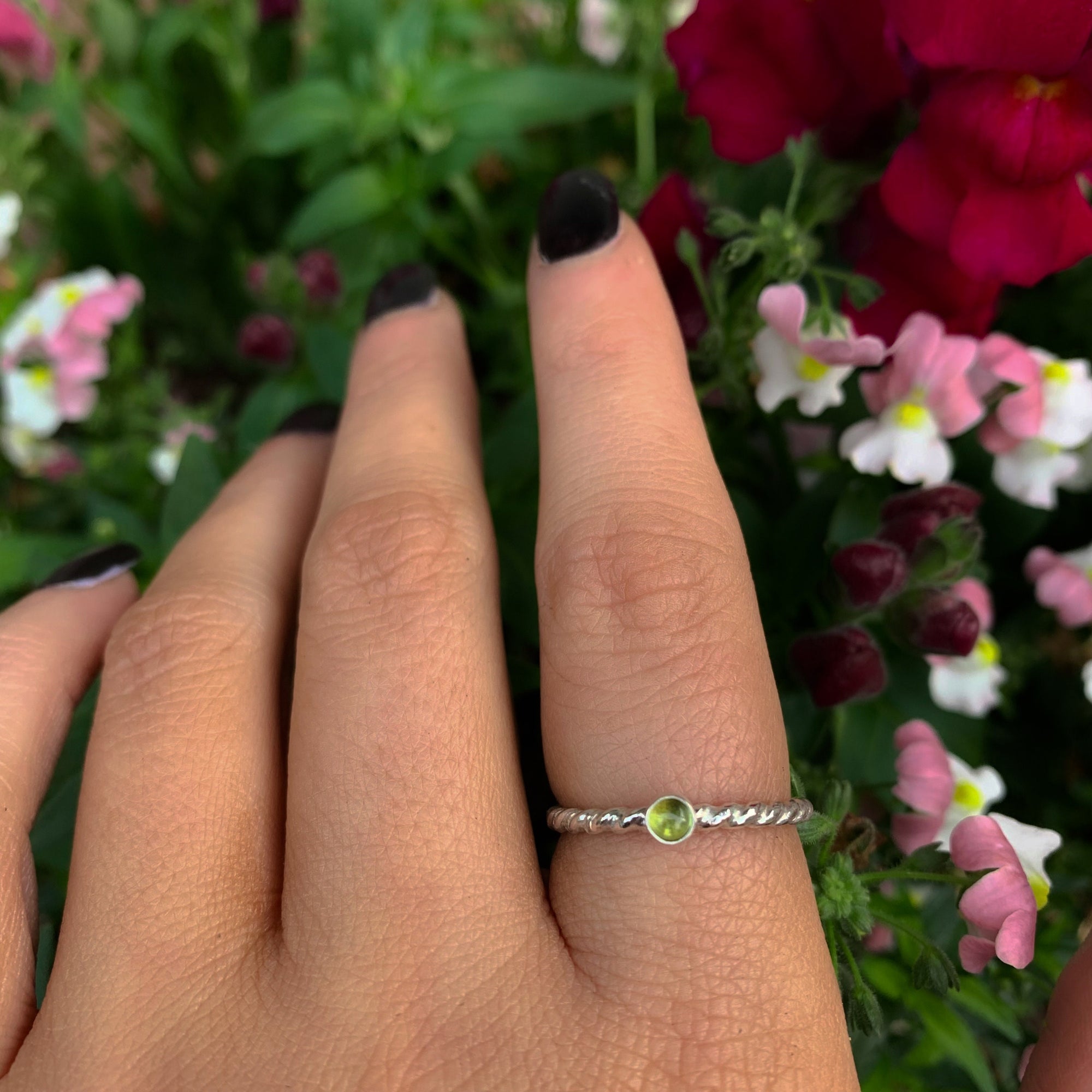Peridot Twist Ring - Made to Order 