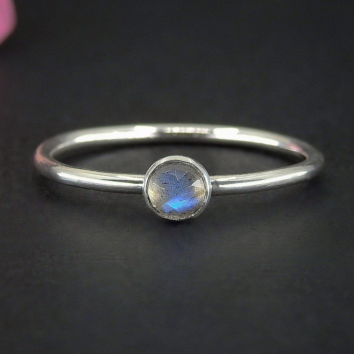 Rose Cut Labradorite Ring - Made to Order 
