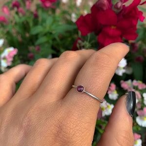 Dainty Ruby Ring - Made to Order 