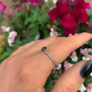 Smoky Quartz Twist Ring - Made to Order 