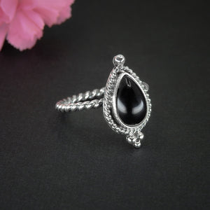 Black Onyx Ring - Size 8 