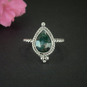 Moss Agate Ring - Size 9 