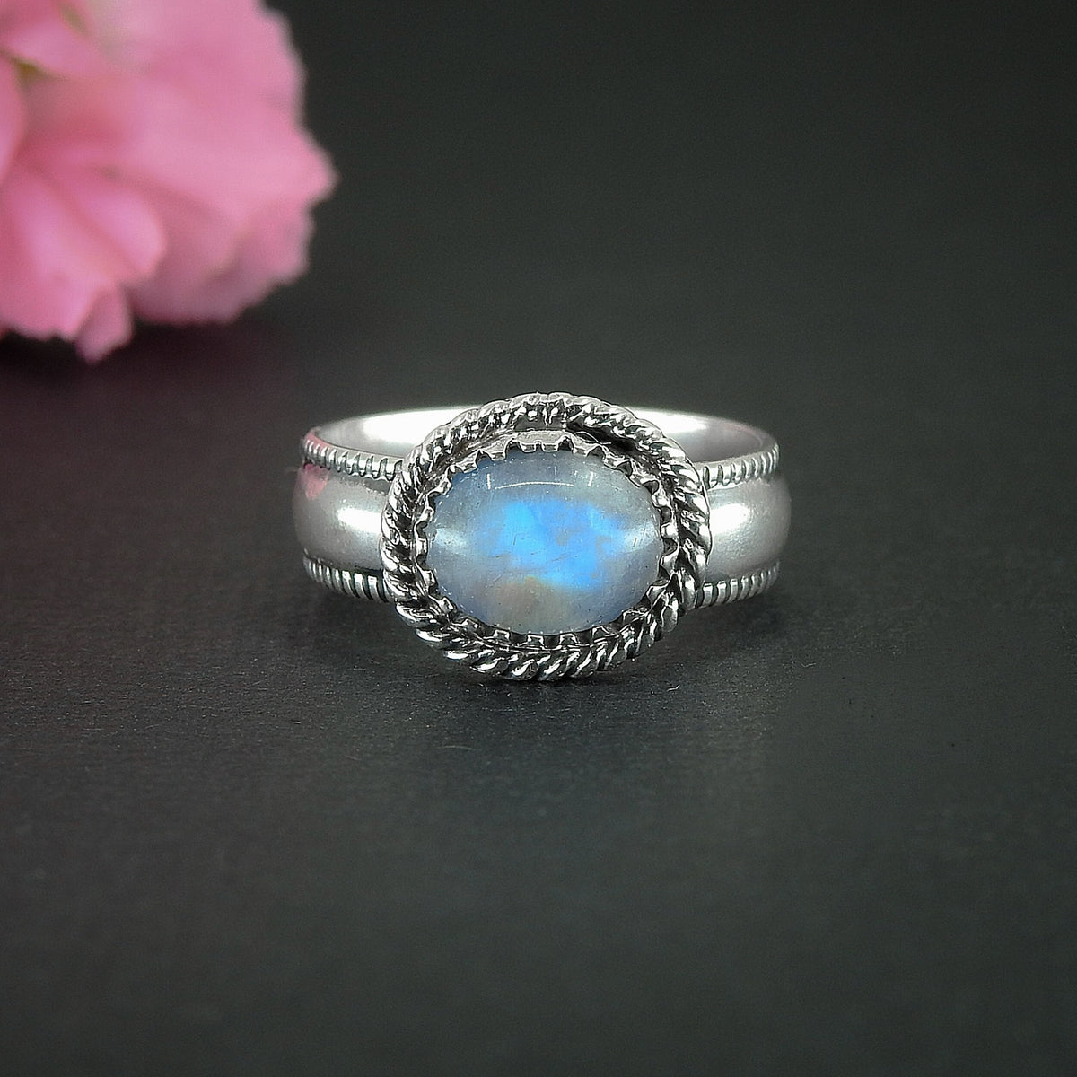 Moonstone Ring - Size 6 to 6 1/4 