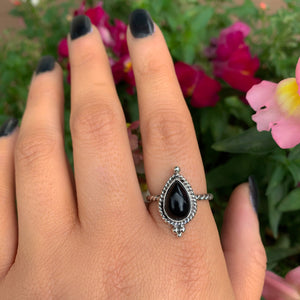 Black Onyx Ring - Size 8 