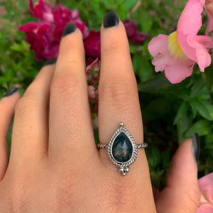 Moss Agate Ring - Size 9 