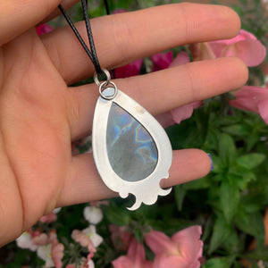 Rainbow Labradorite Pendant - Sterling Silver 