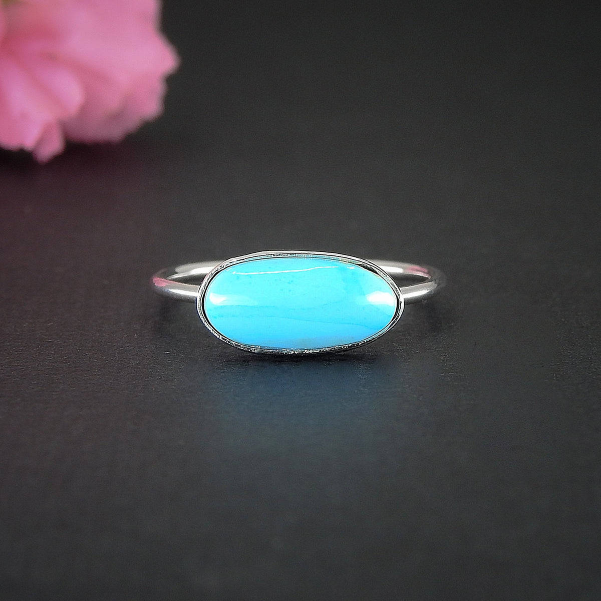 Sleeping Beauty Turquoise Ring - Size 8 