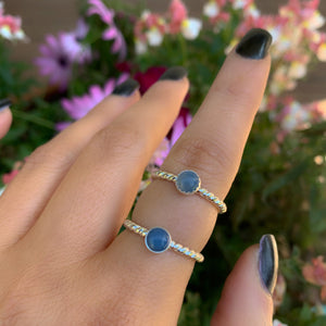 Blue Owyhee Twist Opal Ring - Made to Order 
