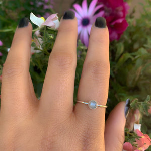 Grey Moonstone Ring - Made to Order 