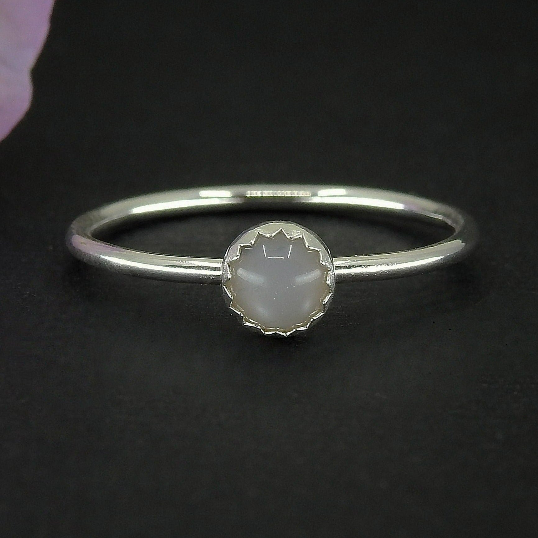Grey Moonstone Ring - Made to Order 