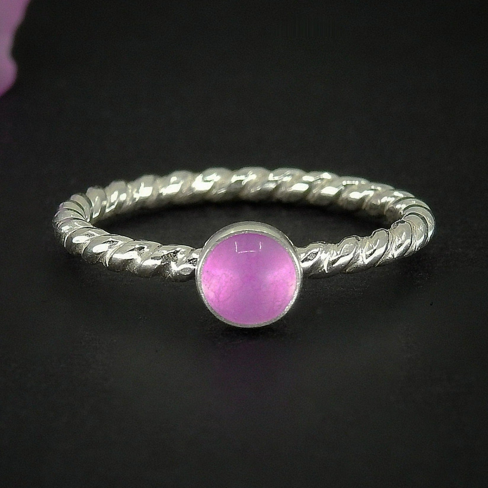 Lavender Jade Twist Ring - Made to Order 