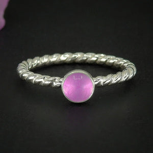 Lavender Jade Twist Ring - Made to Order 