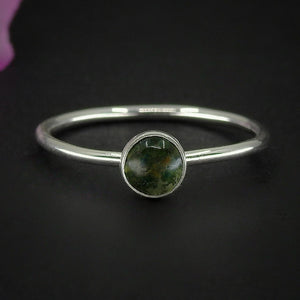 Moss Agate Ring - Made to Order 