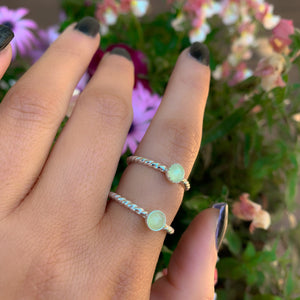 Prehnite Twist Ring - Made to Order 