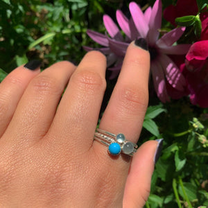 The Adiona Ring Stack of Travel - Sterling Silver 