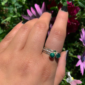 The Artemis Ring Stack of Fortune - Sterling Silver, Made to Order Stacking Ring, Peridot Ring, Moss Agate Ring, Citrine Ring for Wealth