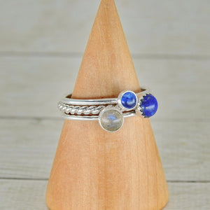 The Athena Ring Stack of Wisdom - Sterling Silver 