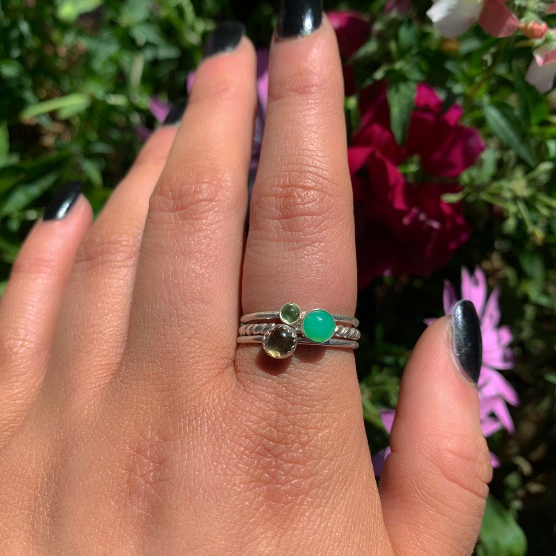 The Brighid Ring Stack of Healing - Sterling Silver 