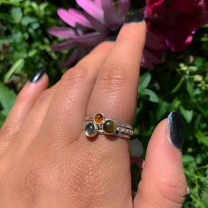 The Brynhildr Ring Stack of Protection - Sterling Silver 