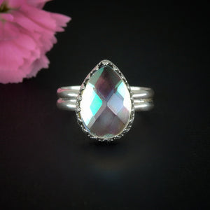 Angel Aura Quartz Ring - Size 8 