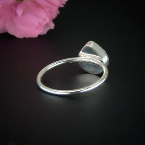 Moonstone & Red Jasper Ring - Size 9 1/4 