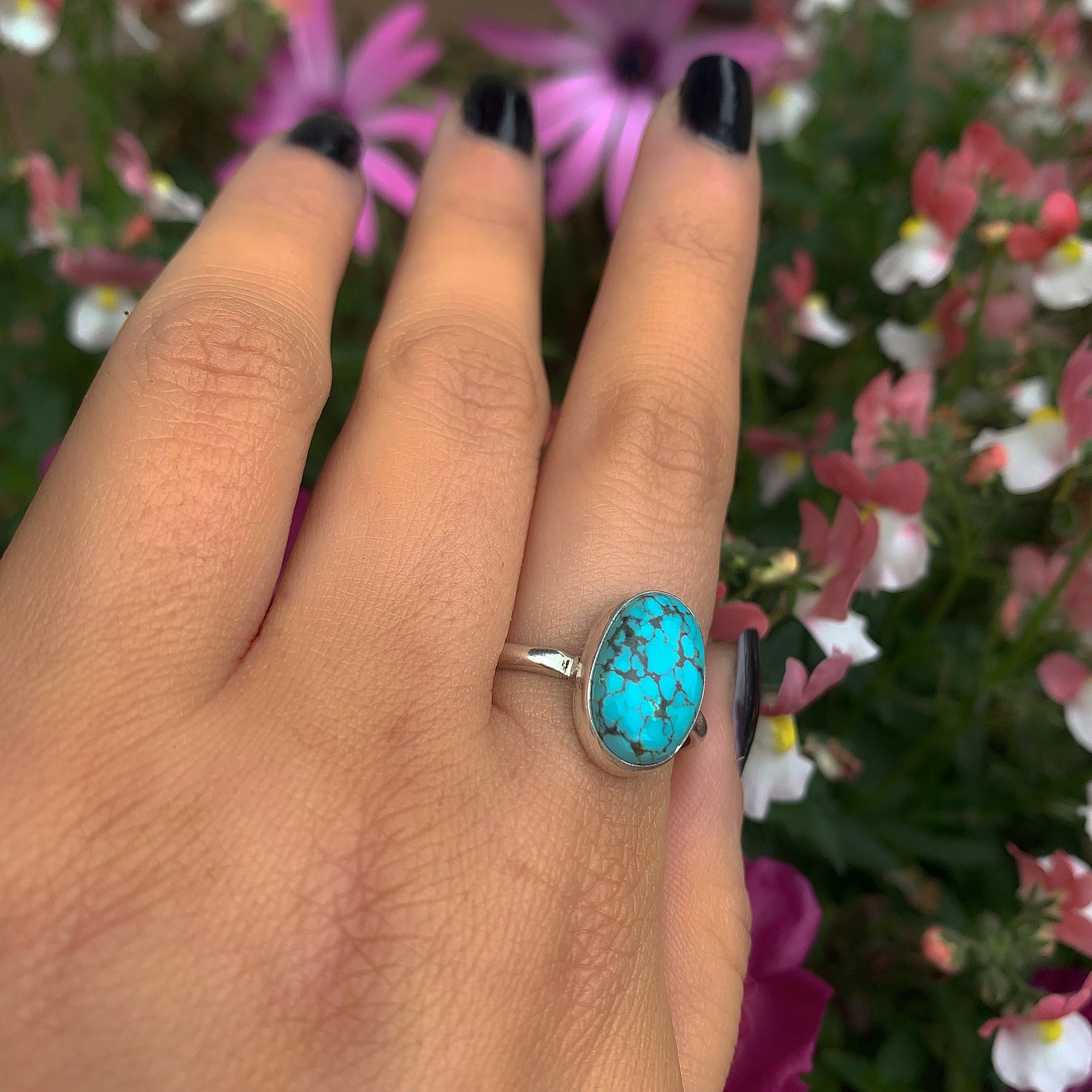 Number 8 Turquoise Ring - Size 12 