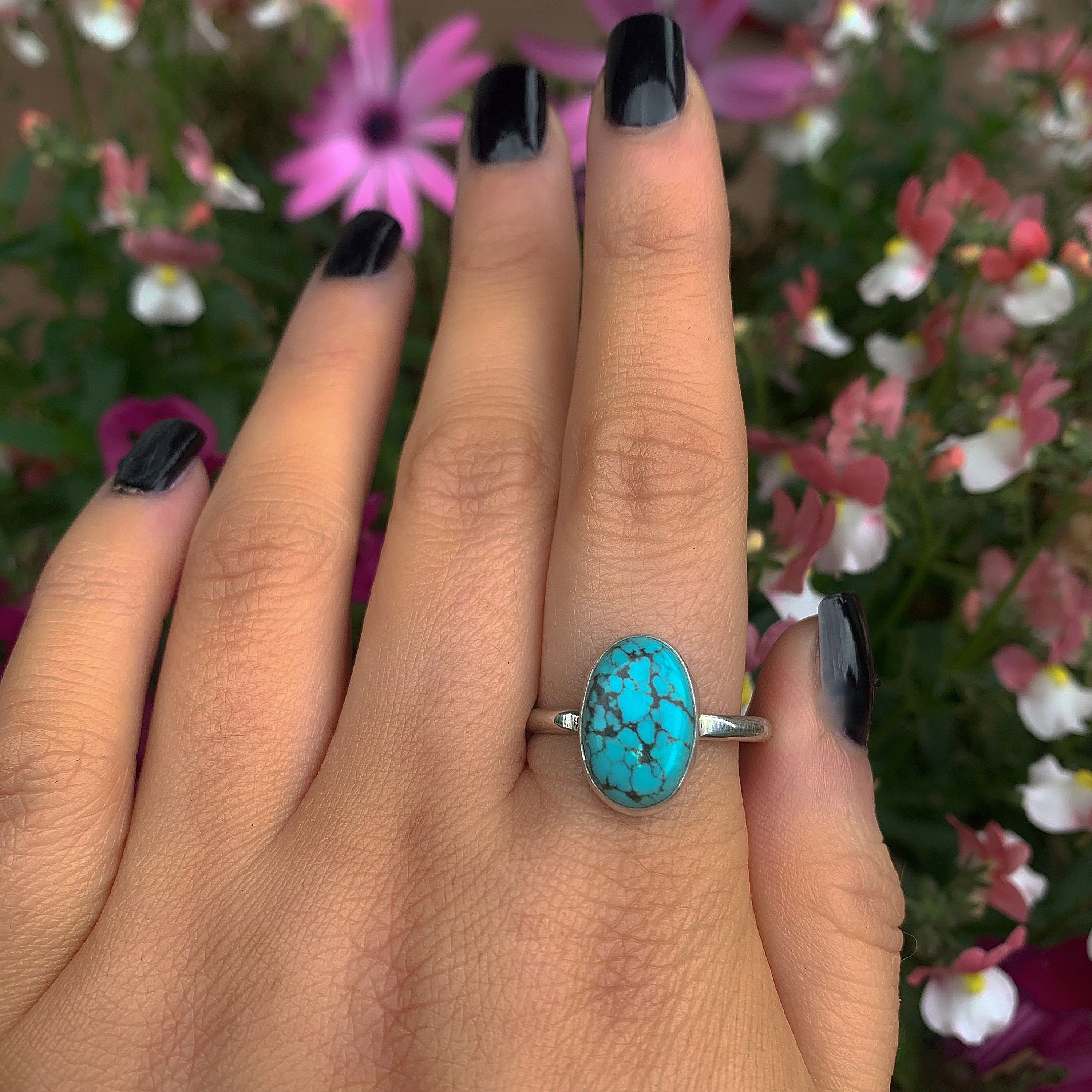 Number 8 Turquoise Ring - Size 12 