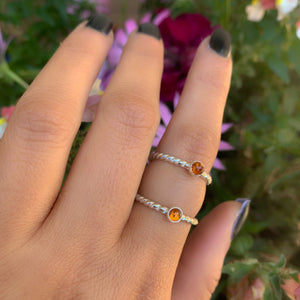 Baltic Amber Twist Ring - Made to Order 