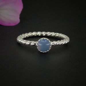 Blue Owyhee Twist Opal Ring - Made to Order 