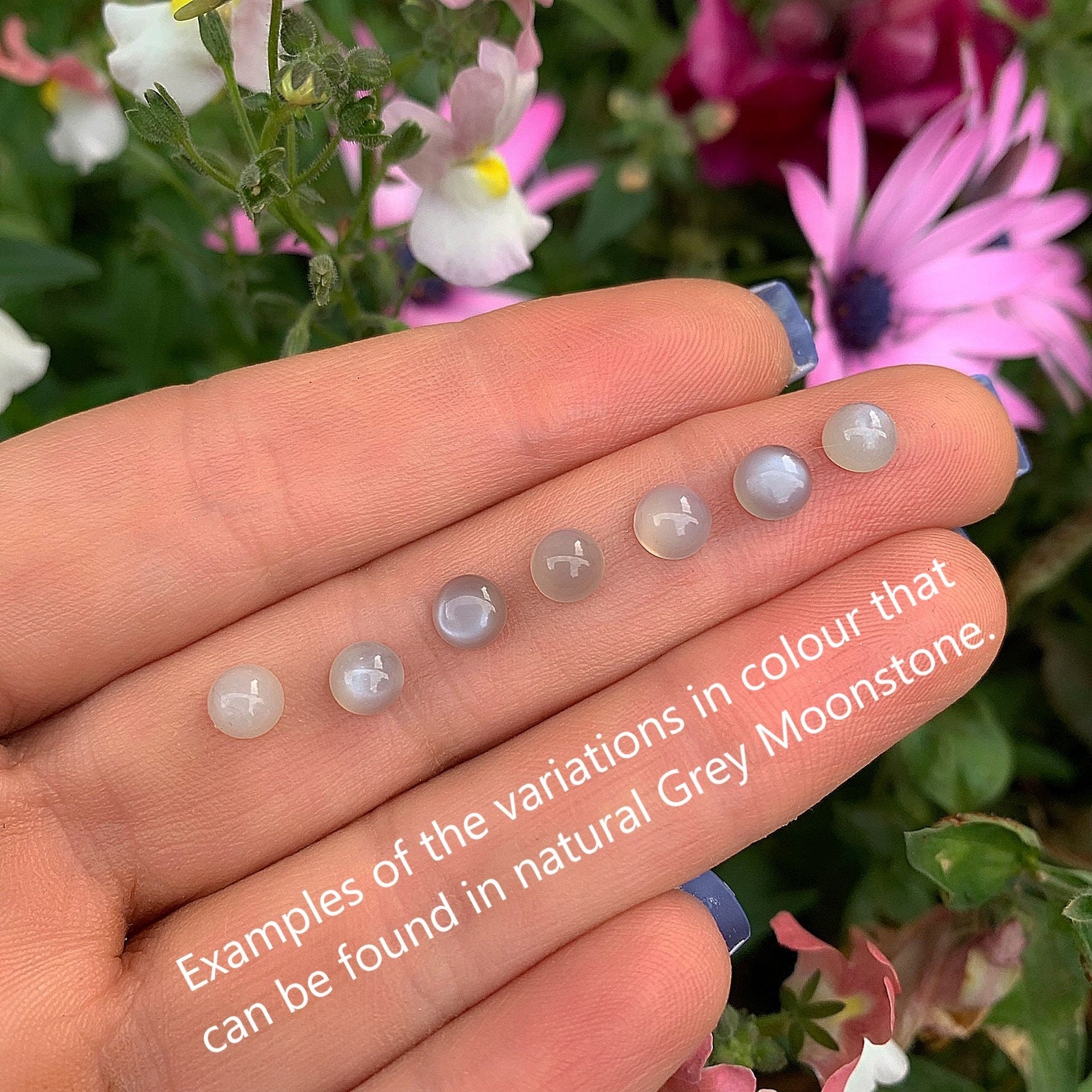 Grey Moonstone Ring - Made to Order 
