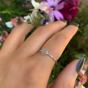 Grey Moonstone Ring - Made to Order 