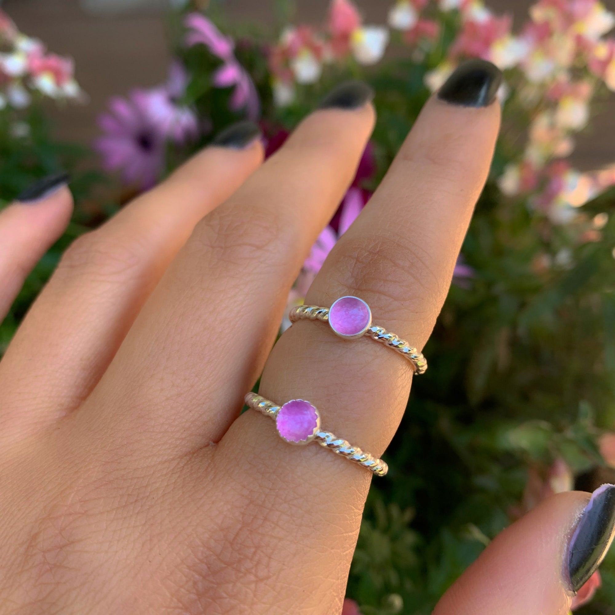 Lavender Jade Twist Ring - Made to Order 