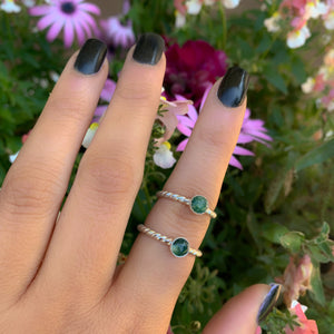 Moss Agate Twist Ring - Made to Order 