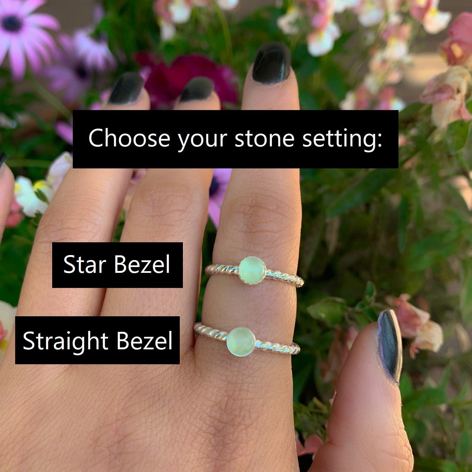 Prehnite Twist Ring - Made to Order 