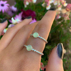 Prehnite Twist Ring - Made to Order 