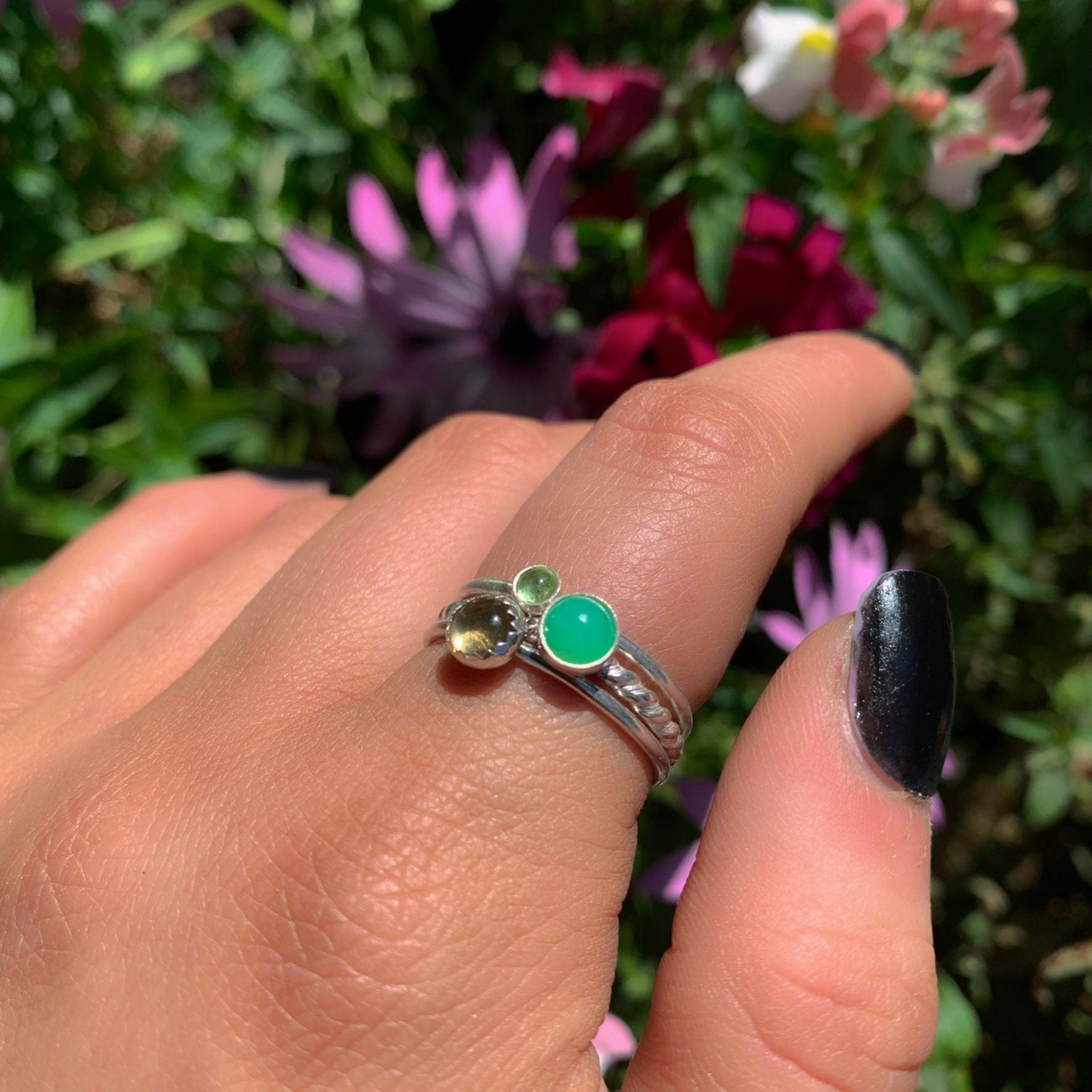 The Brighid Ring Stack of Healing - Sterling Silver 