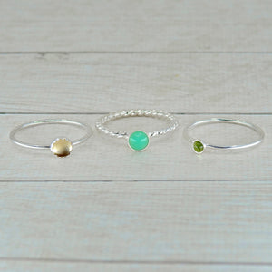 The Brighid Ring Stack of Healing - Sterling Silver 