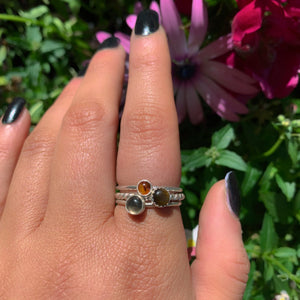 The Brynhildr Ring Stack of Protection - Sterling Silver 