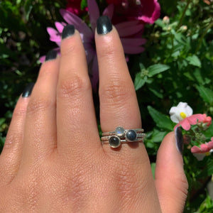 The Freyja Ring Stack of Strength & Courage - Sterling Silver 