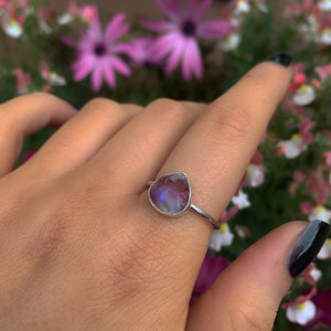 Moonstone & Red Jasper Ring - Size 9 1/4 