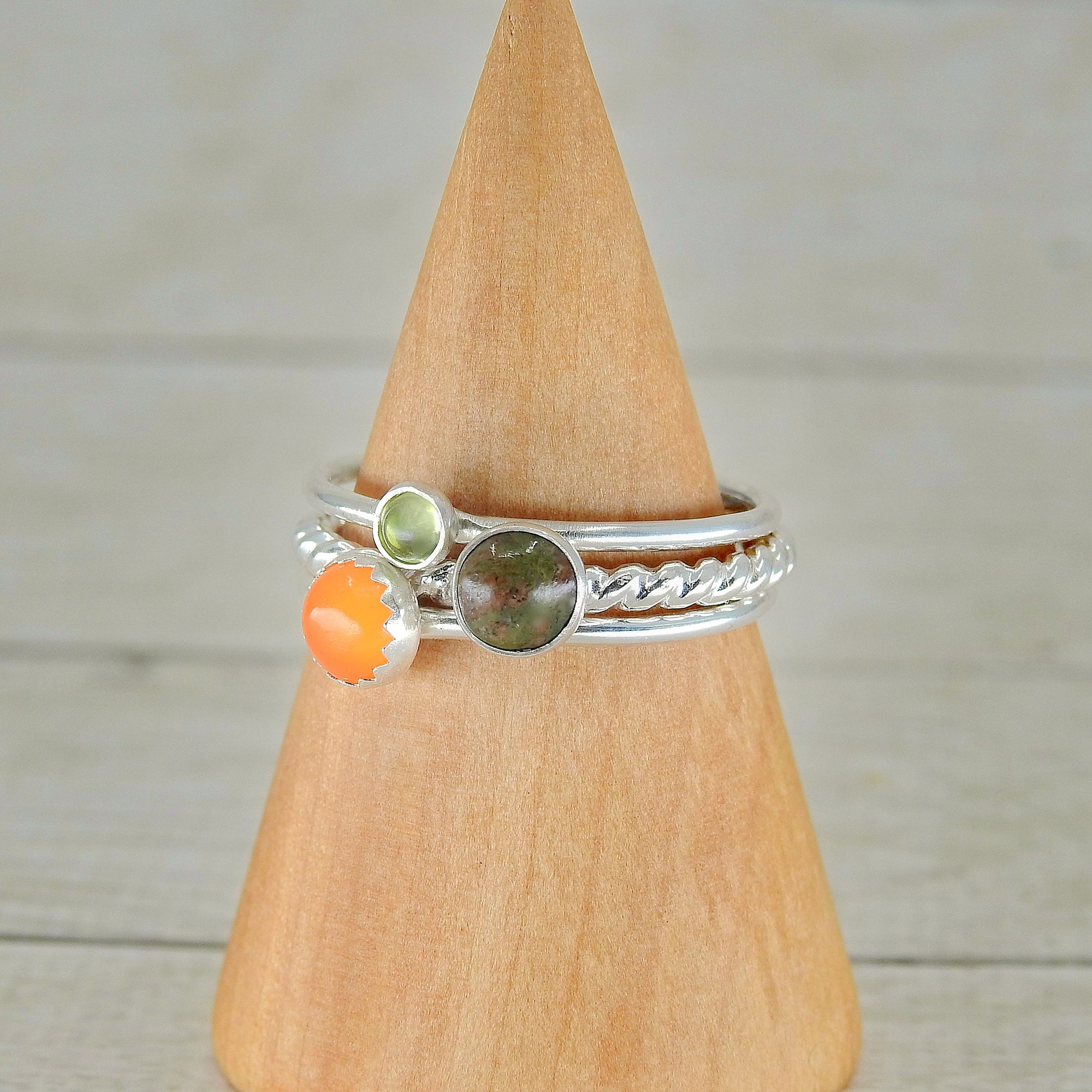 The Iðunn Ring Stack of Friendship - Sterling Silver 