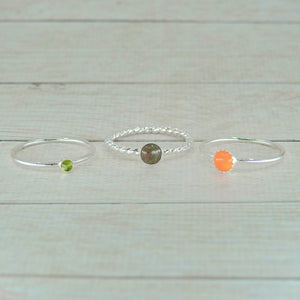 The Iðunn Ring Stack of Friendship - Sterling Silver 