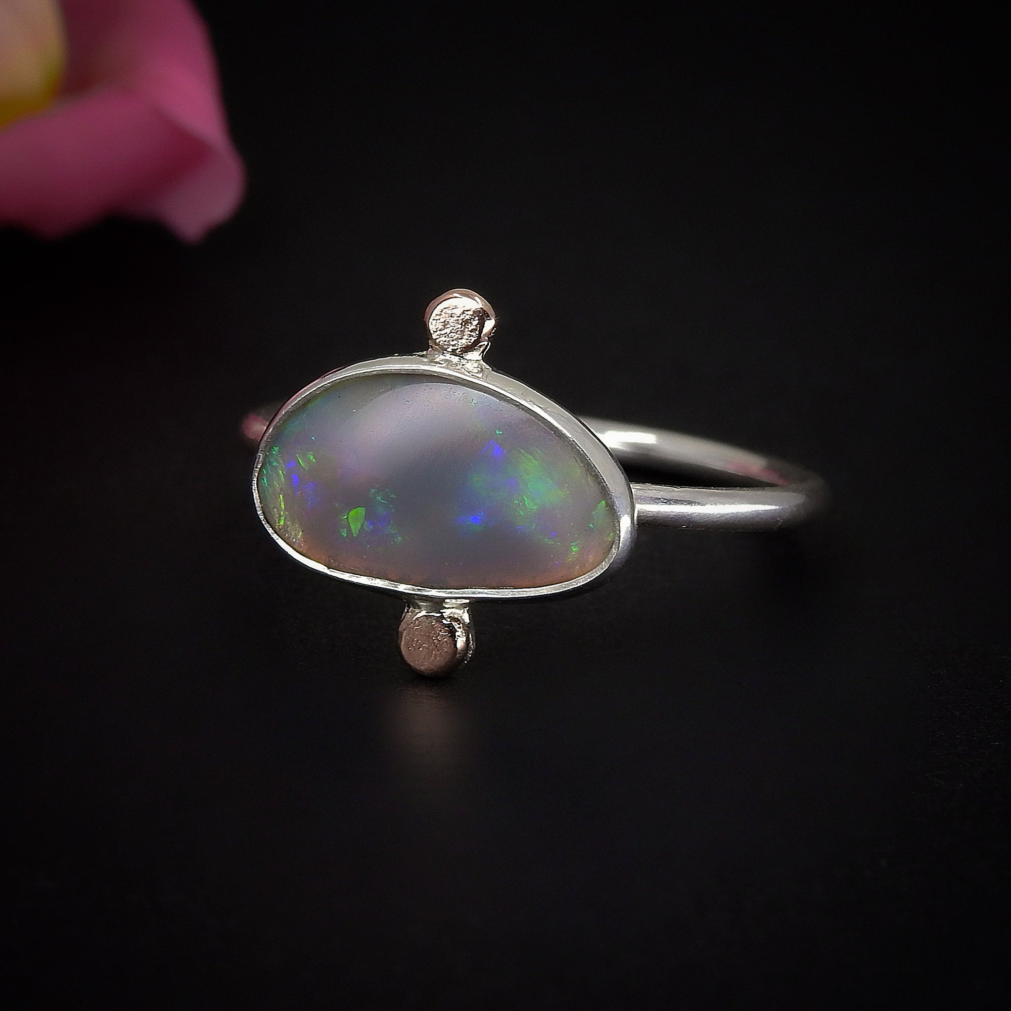 Australian Crystal Opal Ring - Size 9 1/2 